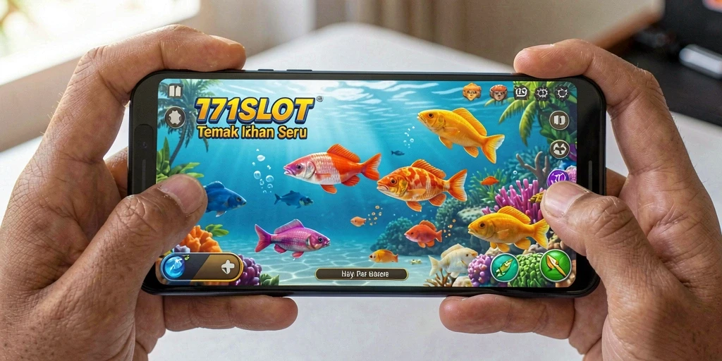 Tampilan gameplay seru dalam 171SLOT dengan aksi menembak ikan.