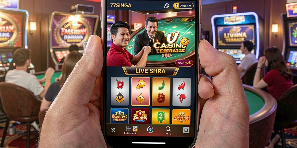 Tangkapan layar gameplay Live Casino 77SINGA yang menarik.
