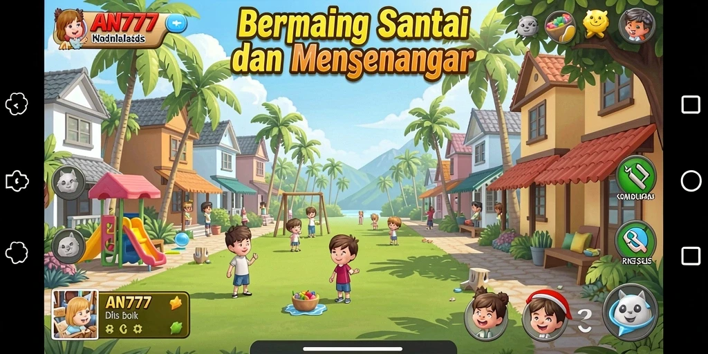 Tampilan menarik gameplay AN777 dengan elemen Casual yang seru.