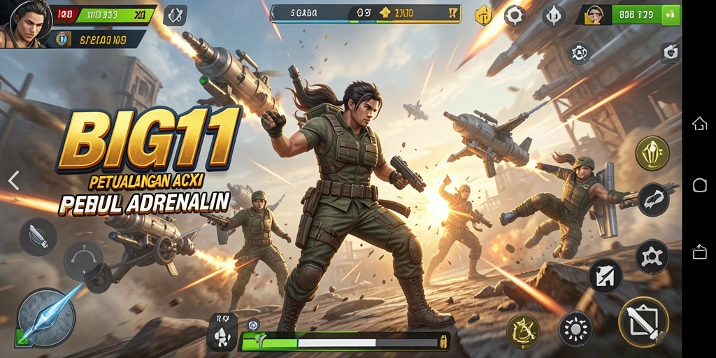 Tampilan gameplay seru dalam <strong>BIG11</strong> yang menunjukkan aksi mendebarkan.