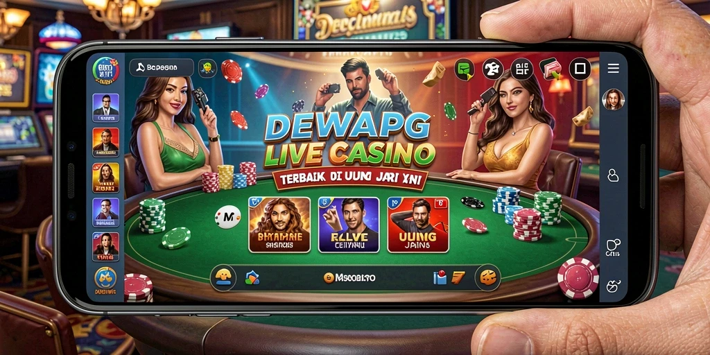 Tampilan grafis yang mengesankan dari gameplay Live Casino DEWAPG.