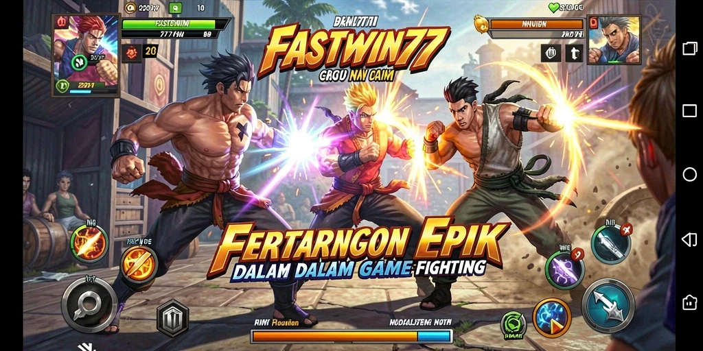 Tampilan aksi seru dalam gameplay Fighting FASTWIN77.