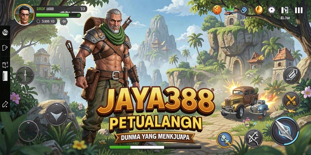 Screenshot gameplay JAYA388 menampilkan dunia terbuka yang luas dan detail tinggi.
