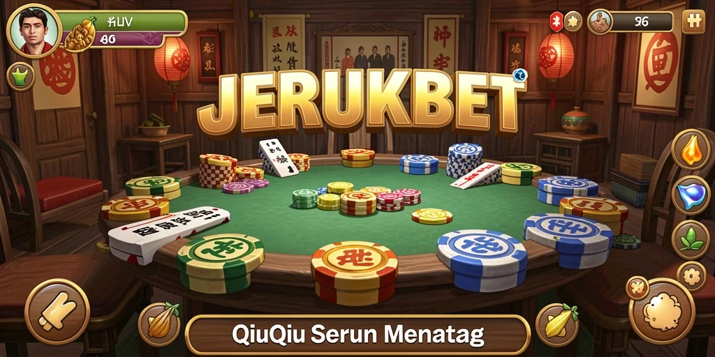Tampilan gameplay QiuQiu yang menarik dan seru di JERUKBET.