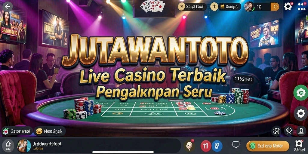 Tampilan menarik gameplay JUTAWANTOTO di Live Casino.