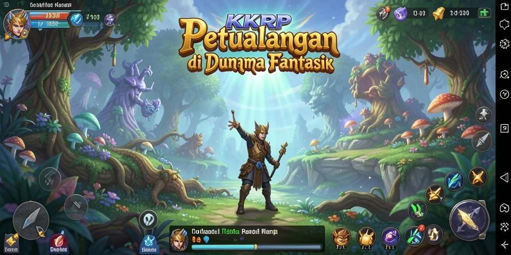 Tampilan gameplay menakjubkan dari <strong>KKRP</strong> menunjukkan keindahan dunia petualangan.