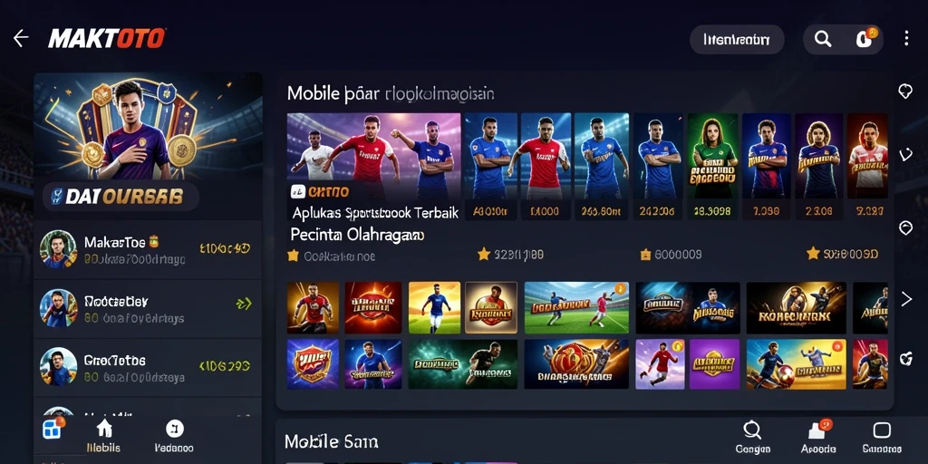 Screenshot gameplay MAKTOTO menampilkan taruhan olahraga langsung.
