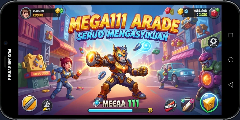 Screenshot gameplay <strong>MEGA111</strong> yang penuh aksi dan keseruan.