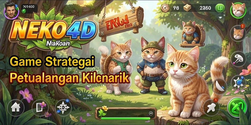 Tampilan gameplay <strong>NEKO4D</strong> yang penuh warna dan seru.