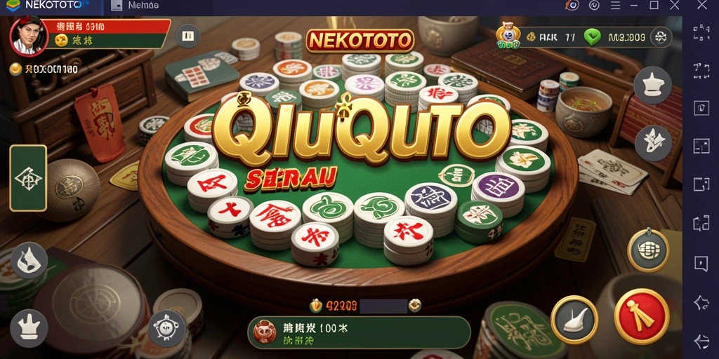 Screenshot gameplay menunjukkan suasana seru permainan QiuQiu di NEKOTOTO.