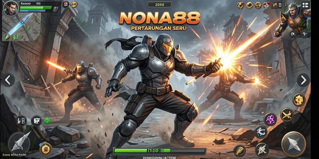 Screenshot gameplay NONA88 yang menunjukkan aksi seru dalam pertarungan.
