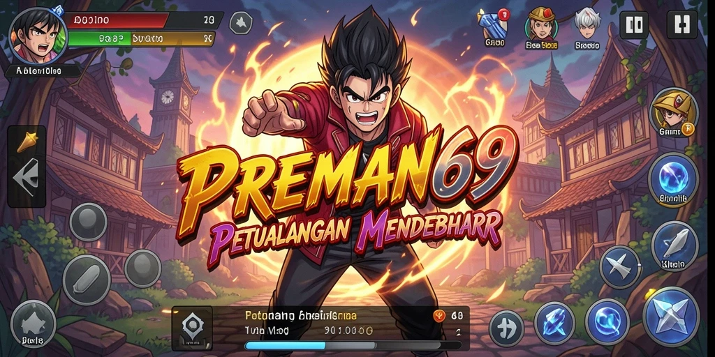 Tampilan gameplay PREMAN69 yang penuh aksi dan warna.