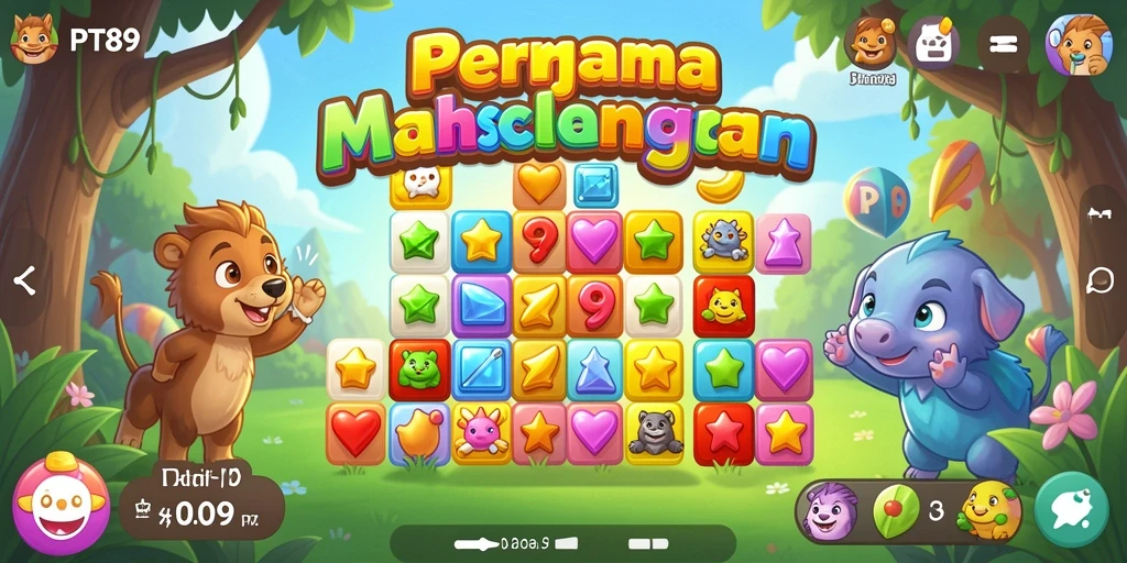 Screenshot PT89 yang menampilkan gameplay Match-3 yang seru.