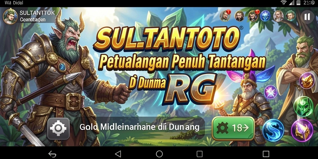 Tampilan gameplay <strong>SULTANTOTO</strong> yang penuh aksi dan petualangan RPG.