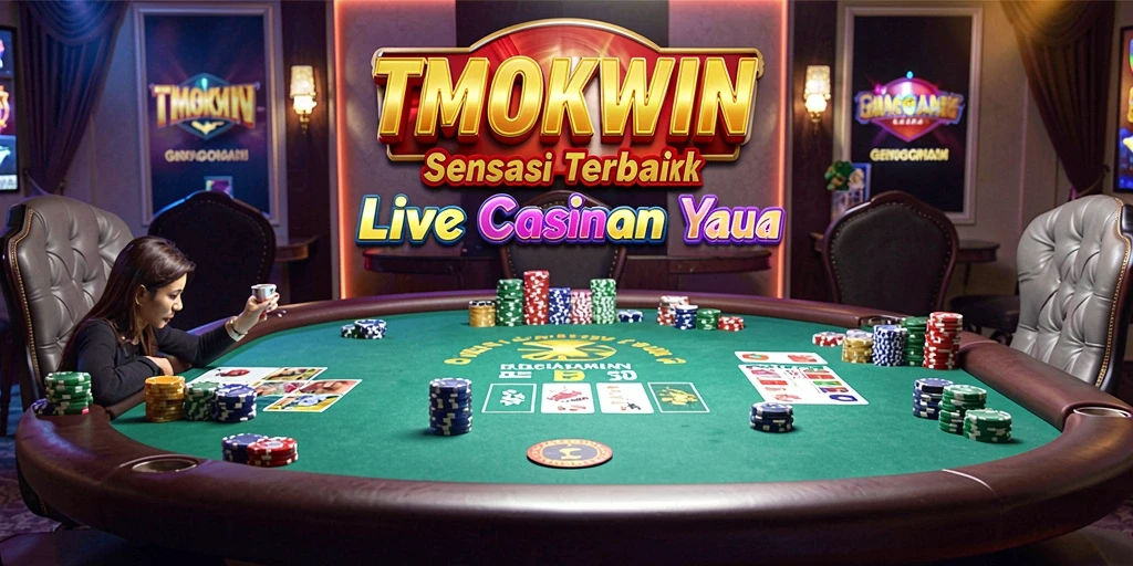 Screenshot gameplay Live Casino TMOKWIN dengan dealer profesional.