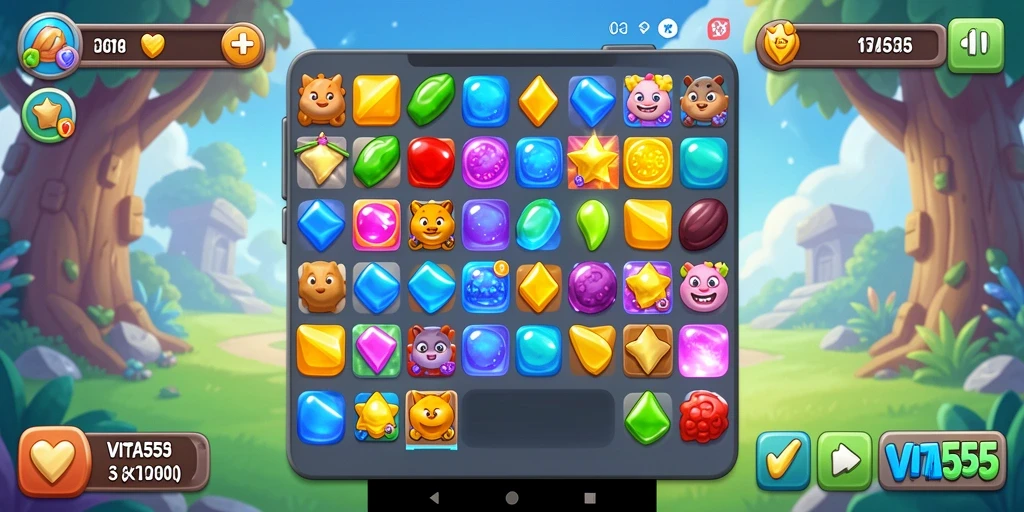 Tampilan gameplay VITA555 yang penuh warna dan menarik.