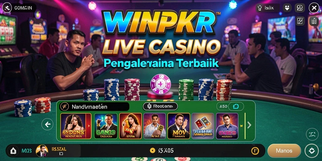 Tampilan gameplay Live Casino di WINPKR yang menarik dan interaktif.