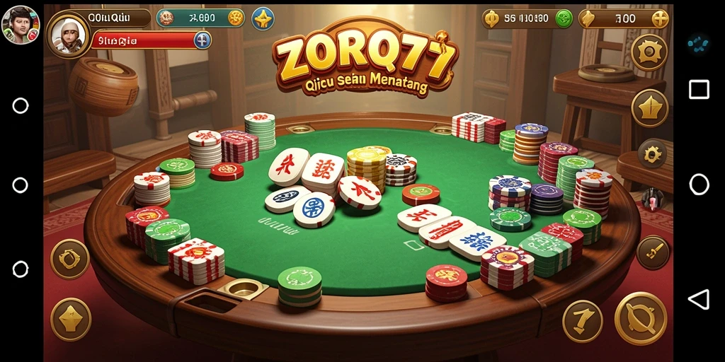 Tampilan gameplay seru ZORO77 dalam aksi QiuQiu.